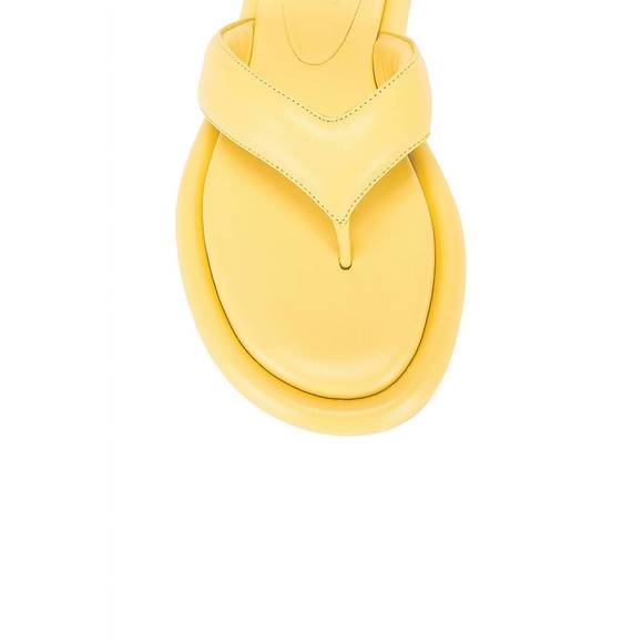 NEW GIA BORGHINI women's gia 5 leather thong sandal in butter yellow - Picture 5 of 5